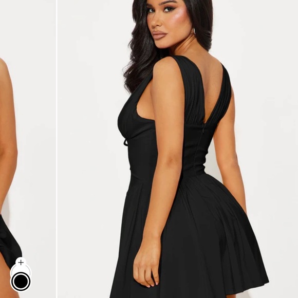 Sandra Poplin Mini Dress - Black - Picture 3 of 3